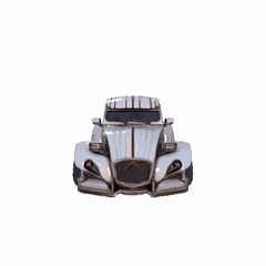 Coche 2 CV Clásico 3D Digital