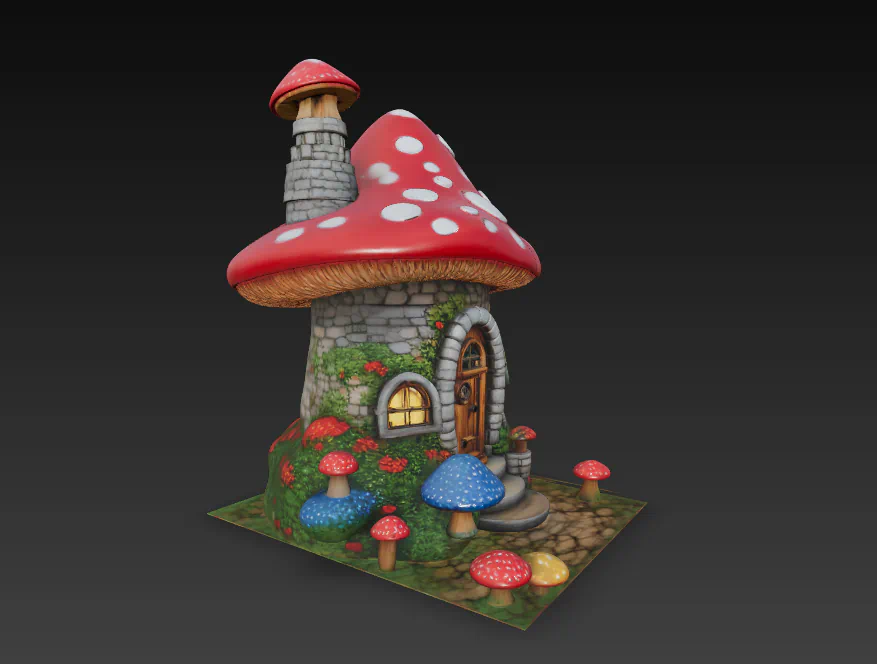 CASA SETA MODELO FANTASIA 3D para imprimir stl 3d