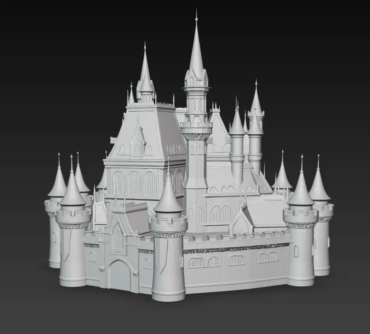 CASTILLO FANTASIA LLENO DE TORRES para imprimir stl 3d