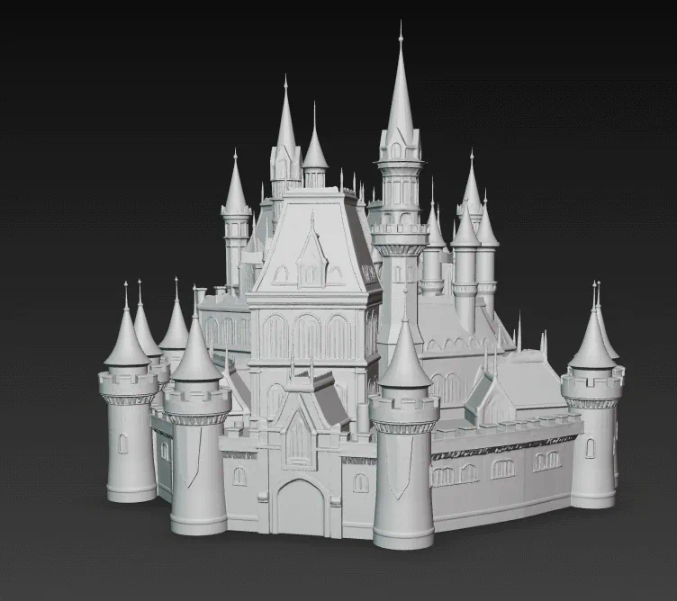 CASTILLO FANTASIA LLENO DE TORRES para imprimir stl 3d