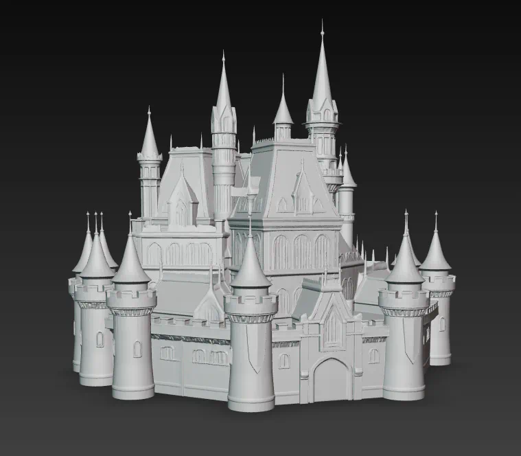 CASTILLO FANTASIA LLENO DE TORRES para imprimir stl 3d