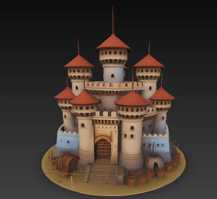 CASTILLO 7 TORRES para imprimir stl 3d