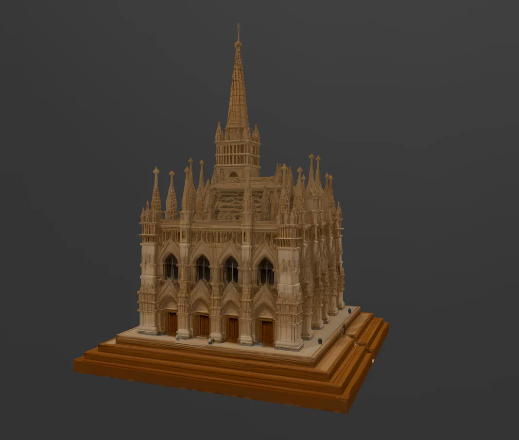 CATEDRAL monumento edificio para imprimir stl 3d