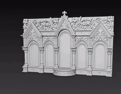 FACHADA DECORATIVA PARA MAQUETAS para imprimir stl 3d
