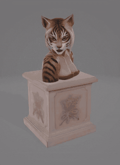Busto digital de tigresa antropomórfica