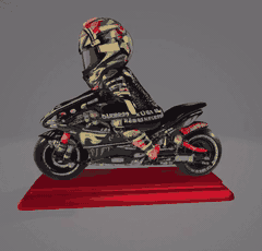 Figura digital de piloto de motociclismo STL
