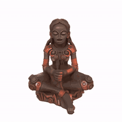 Figura Digital de Diosa Prehispánica, ESCULTURA TRADICION