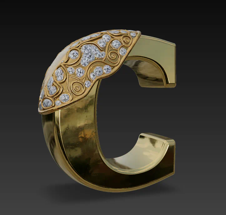 Abecedario de lujo 3D