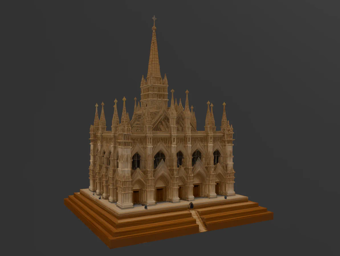 CATEDRAL monumento edificio para imprimir stl 3d