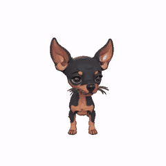 PERRO CARTOON Pinscher Miniatura STL