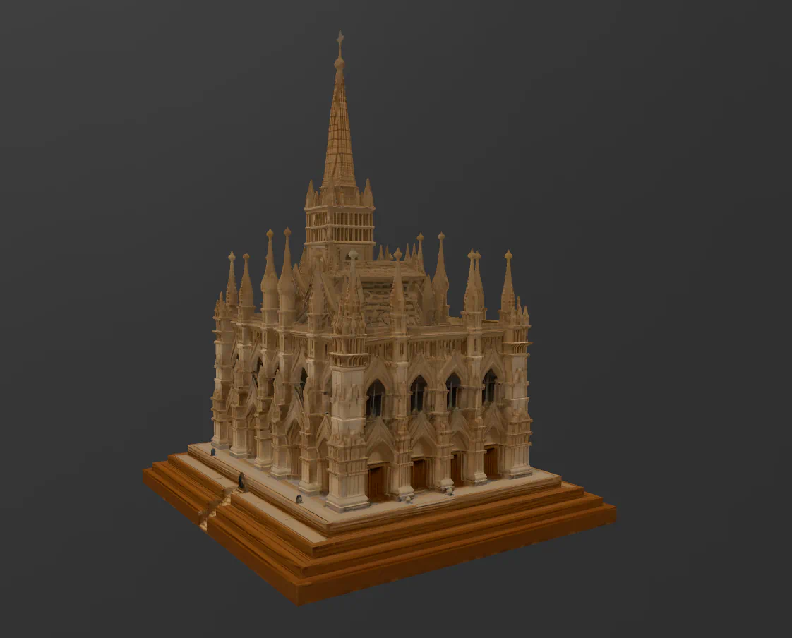 CATEDRAL monumento edificio para imprimir stl 3d