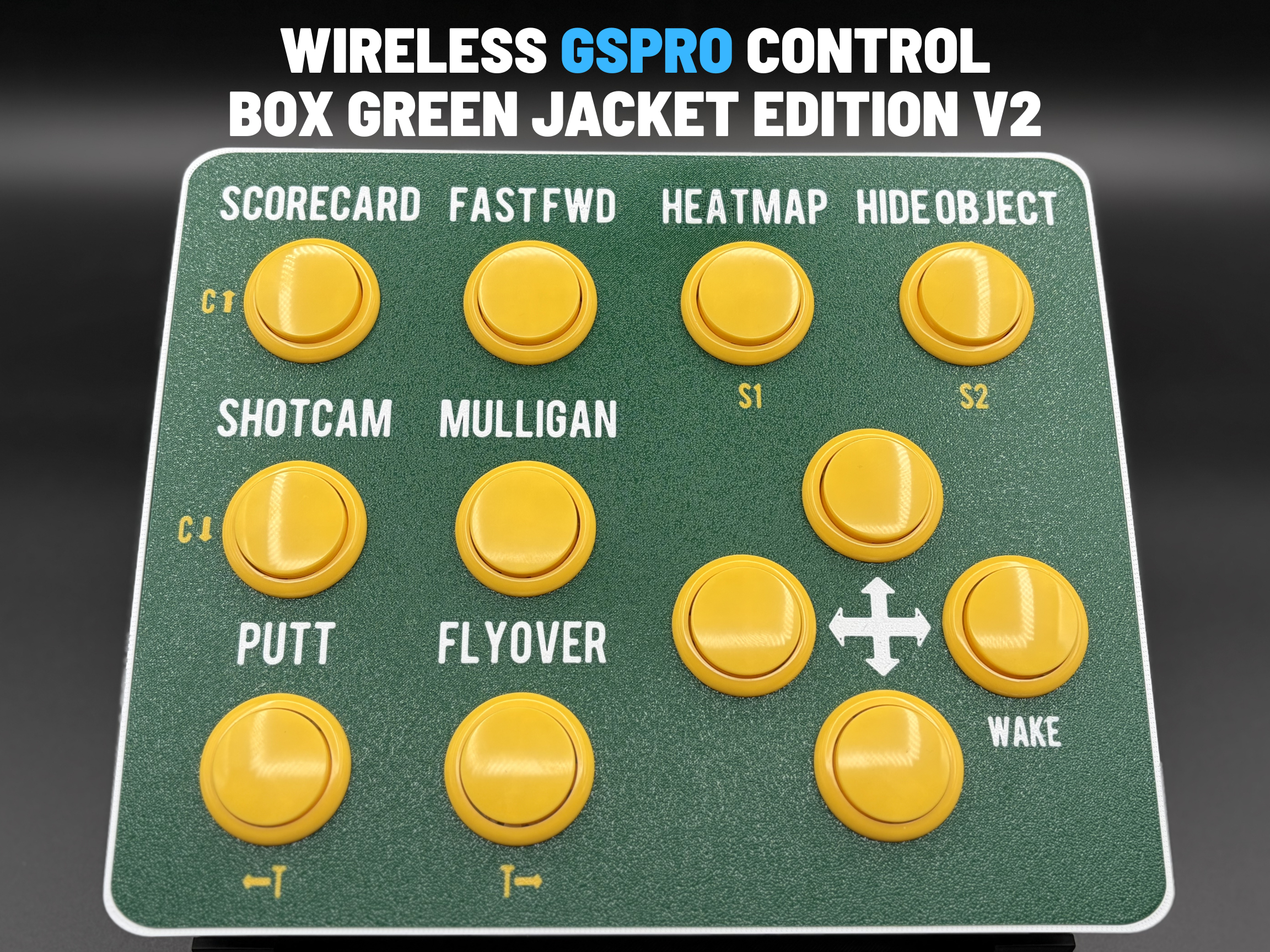 GSPRO - Green Jacket Edition V2 - Wireless Golf Simulator Control Box