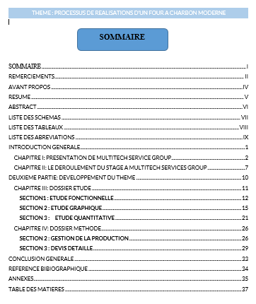 PROCESSUS DE REALISATIONS D’UN FOUR A CHARBON MODERNE