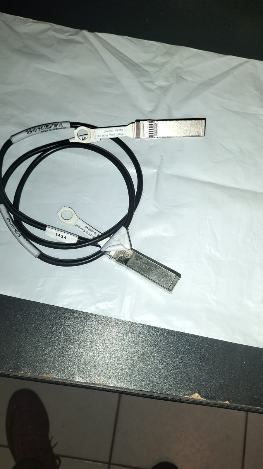 Cable DAC SFP+ 10Gb 1 metro - Amphenol / Dell EMC 038-004-176