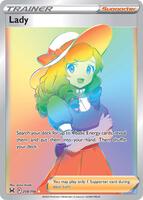 Lady Trainer Card (Rainbow Rare)