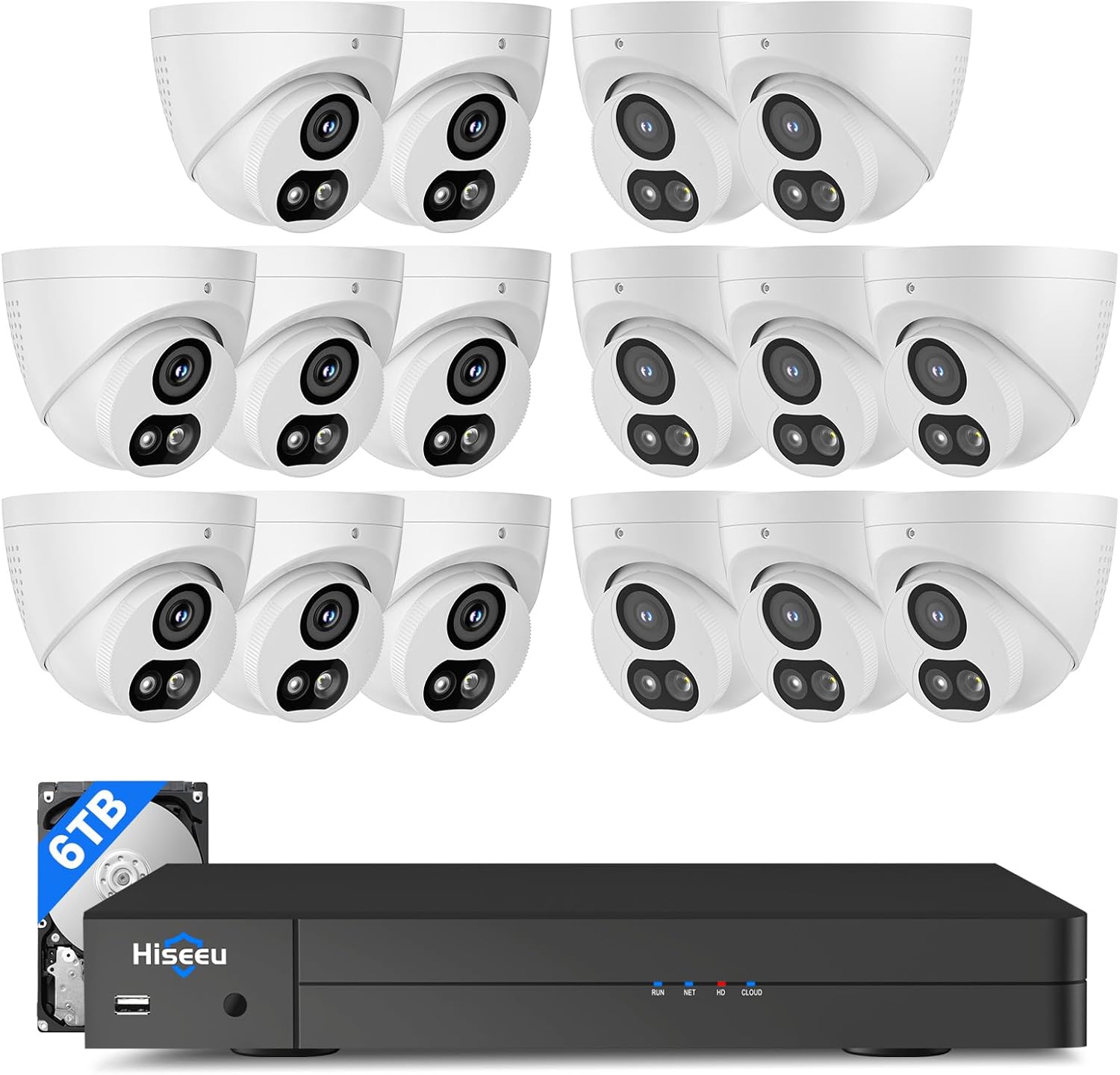 Kit de Cámaras de Seguridad Hiseeu 12CH