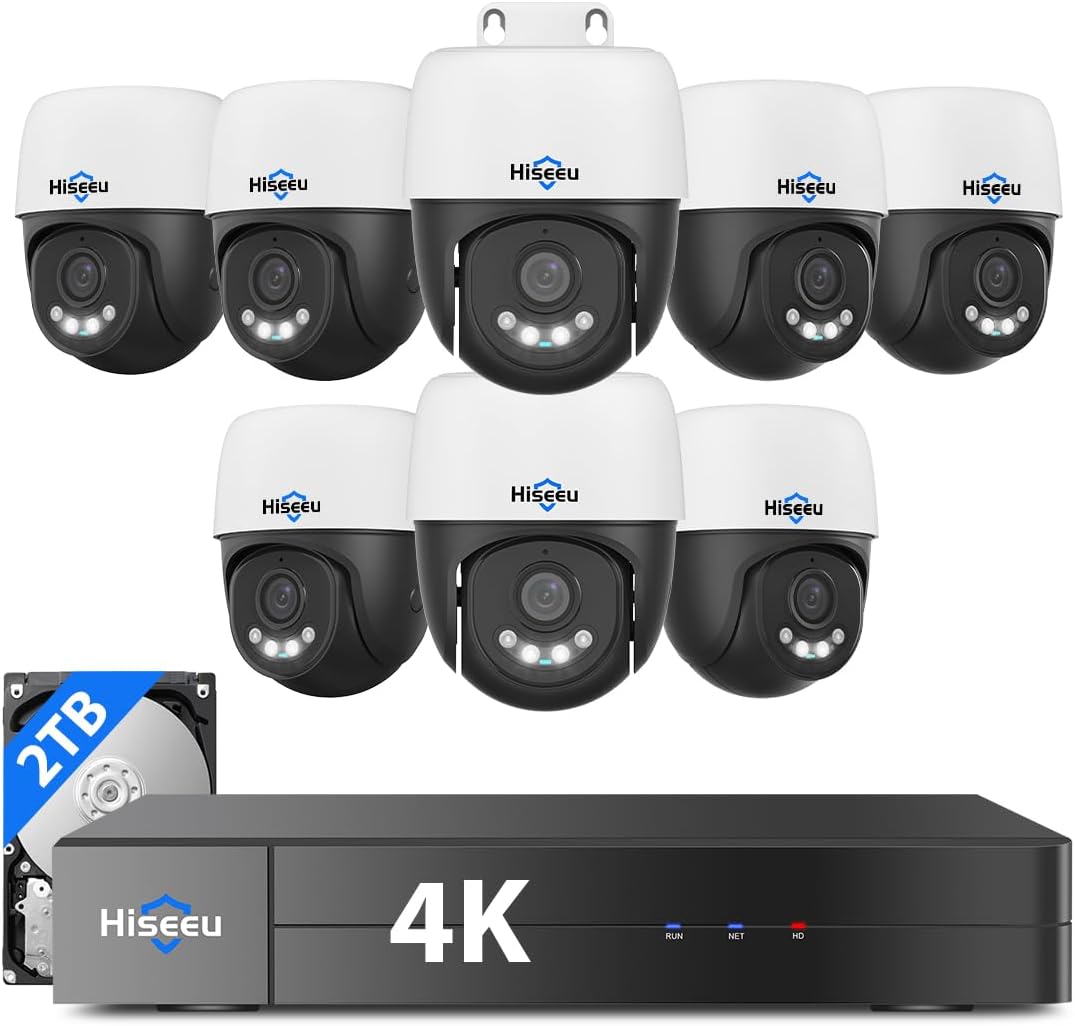 Kit de Cámaras de Seguridad 4K Hiseeu