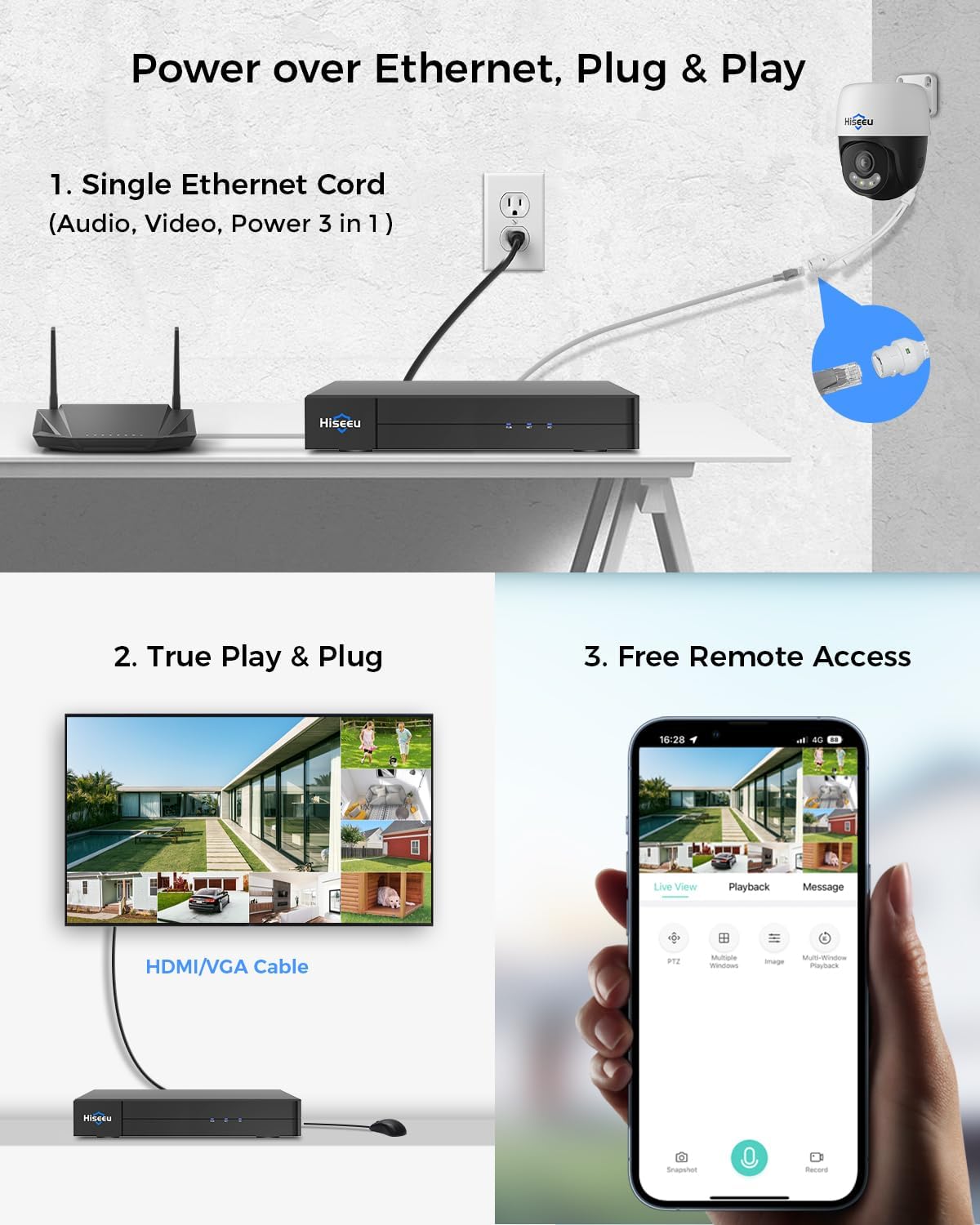 Kit de Cámaras de Seguridad 4K Hiseeu