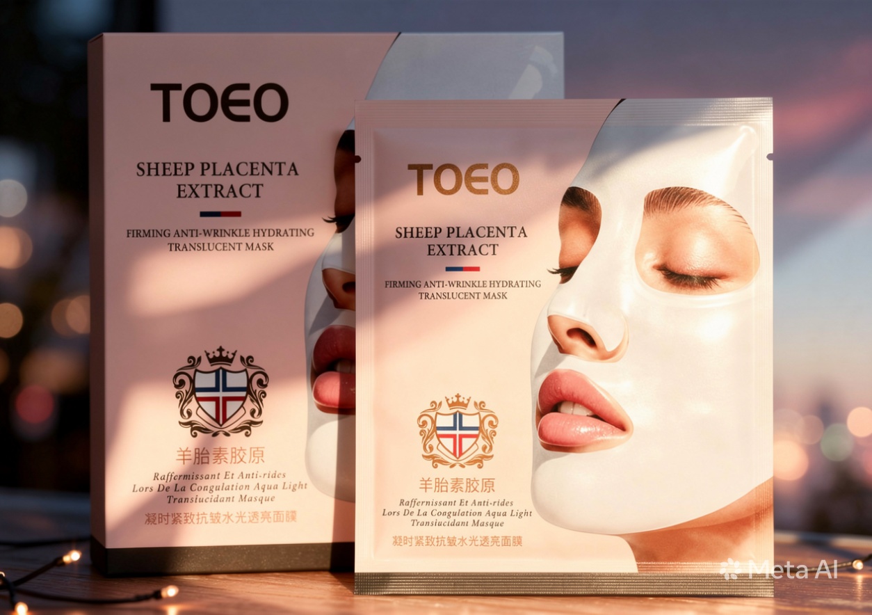TOEO Maska do Twarzy z Ekstraktem z Łożyska Owczego – 35 g