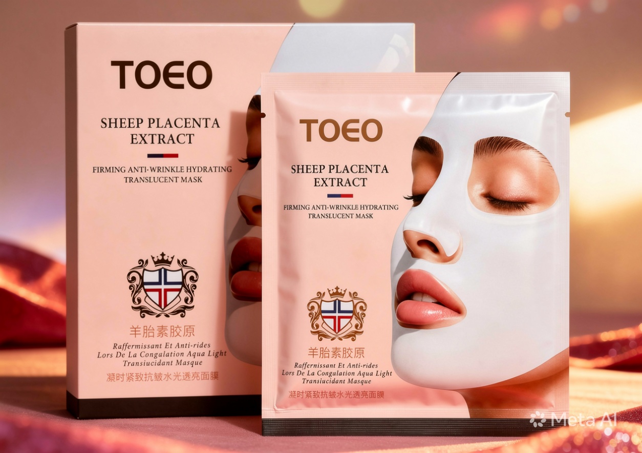 TOEO Maska do Twarzy z Ekstraktem z Łożyska Owczego – 35 g