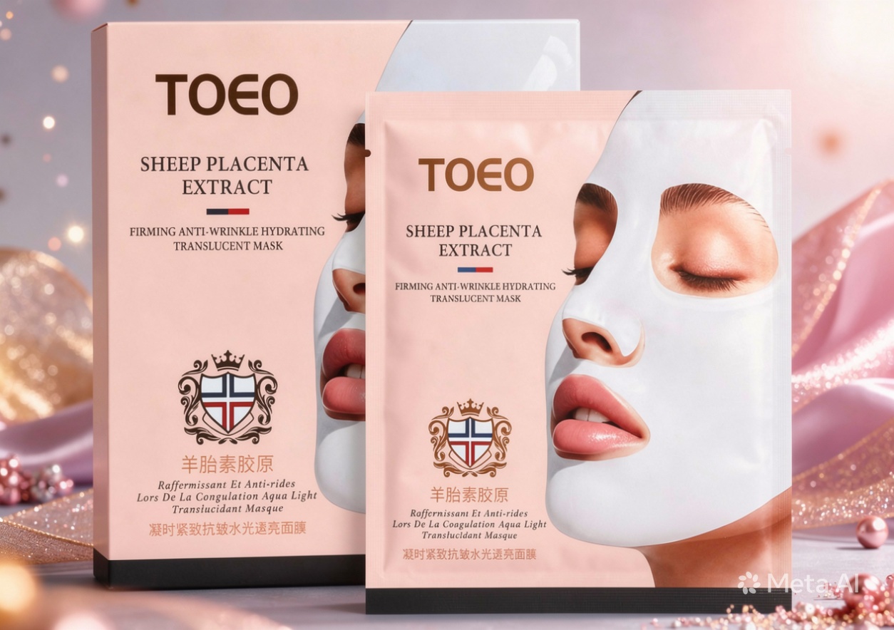 TOEO Maska do Twarzy z Ekstraktem z Łożyska Owczego – 35 g