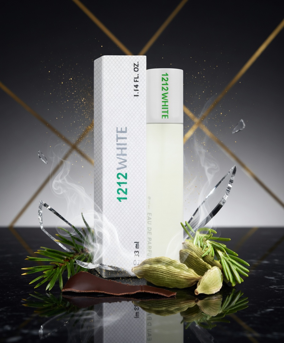 135. 1212 White Men’s Perfume 33ml – Fresh Woody Leather