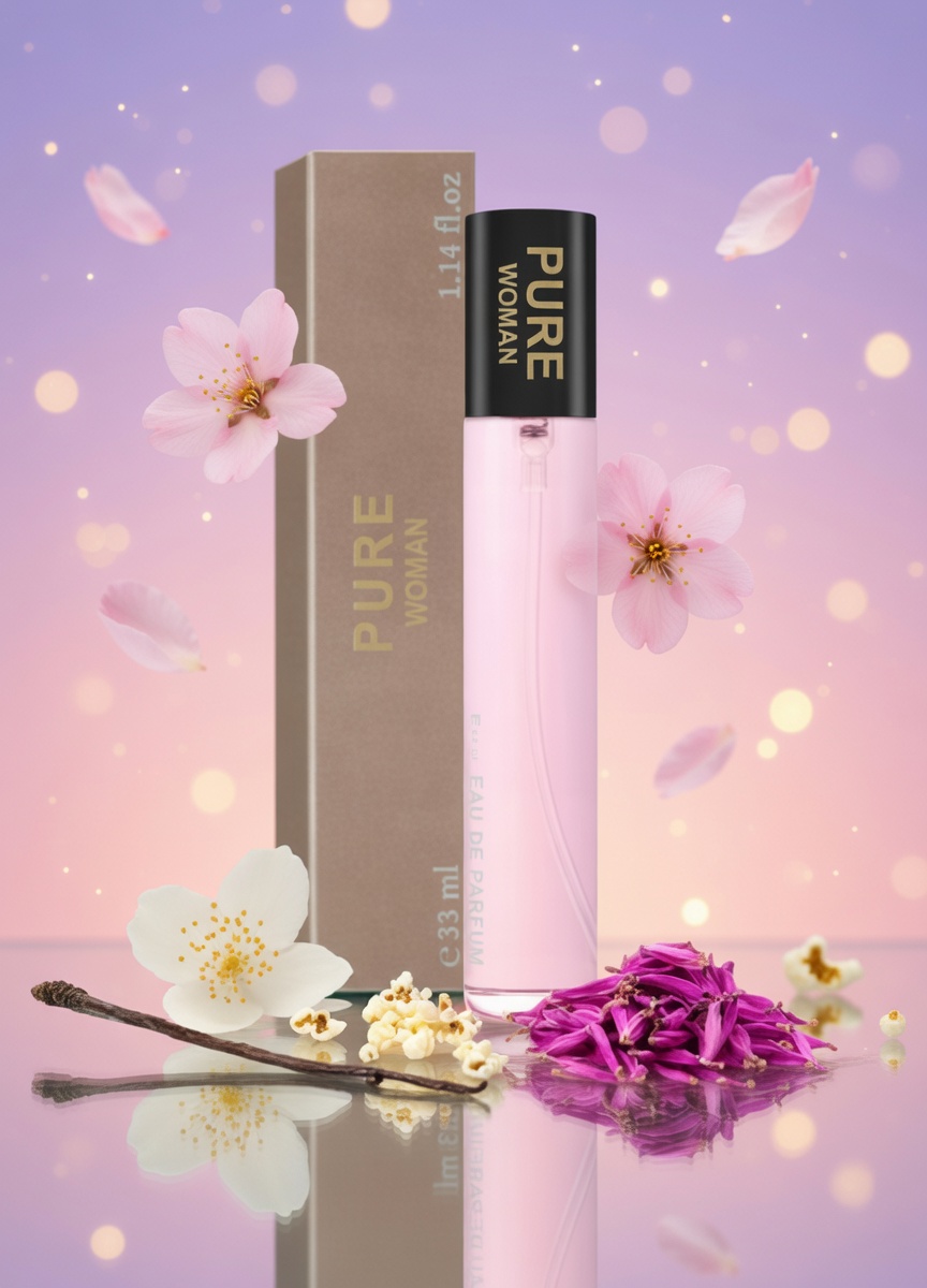 215 Pure Woman Perfume 33 ml | Sweet Vanilla & Coconut Long-Lasting Fragrance