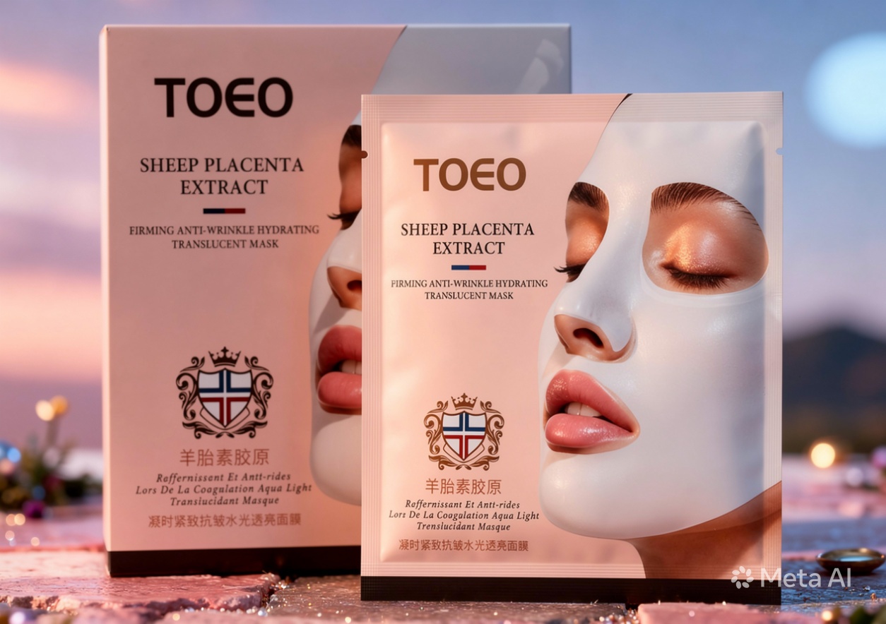 TOEO Maska do Twarzy z Ekstraktem z Łożyska Owczego – 35 g