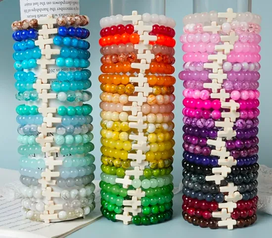 The Grace Beaded Cross Bracelet