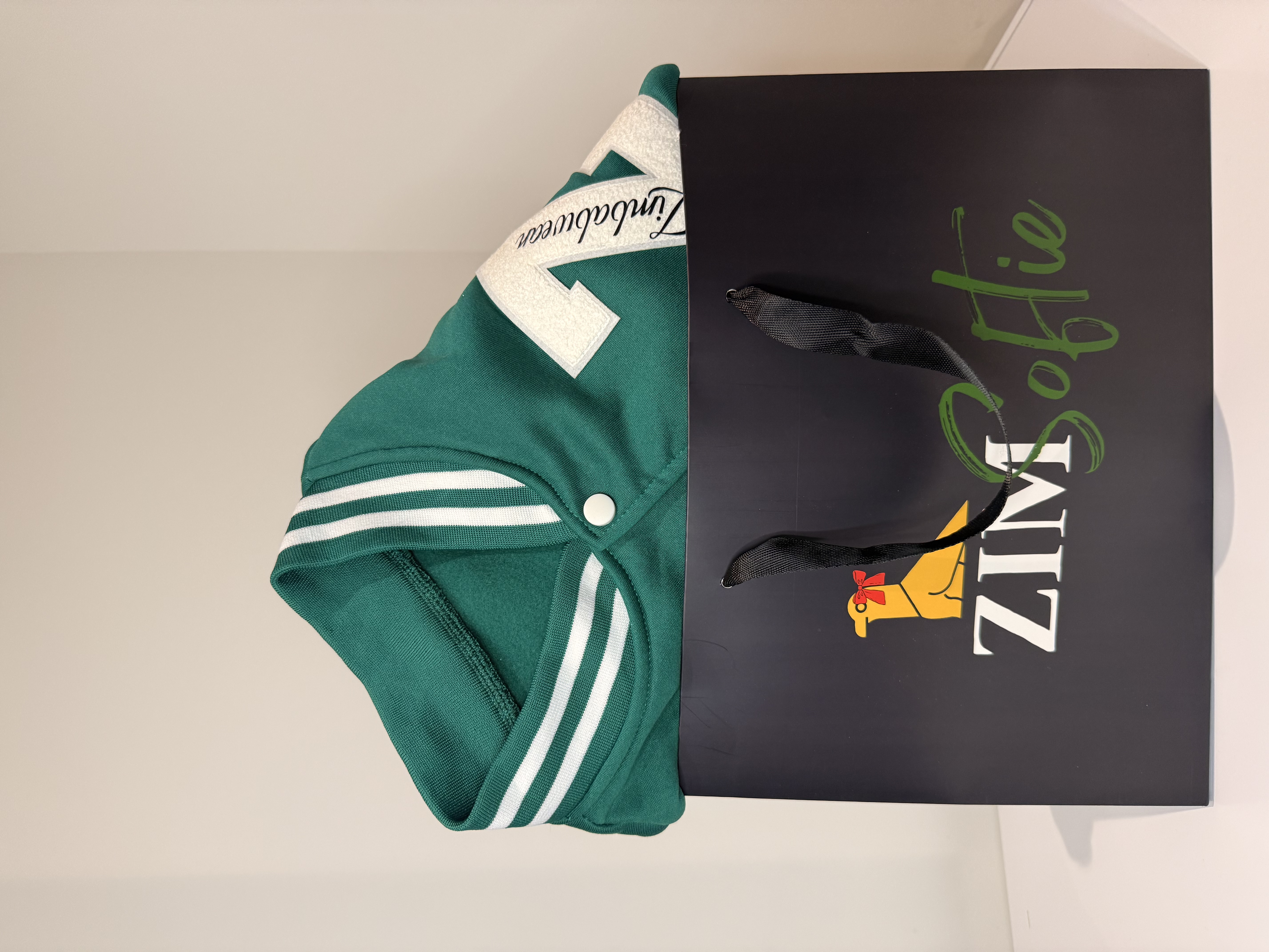 Green Varsity Jacket all things Zimbabwe collage jacket