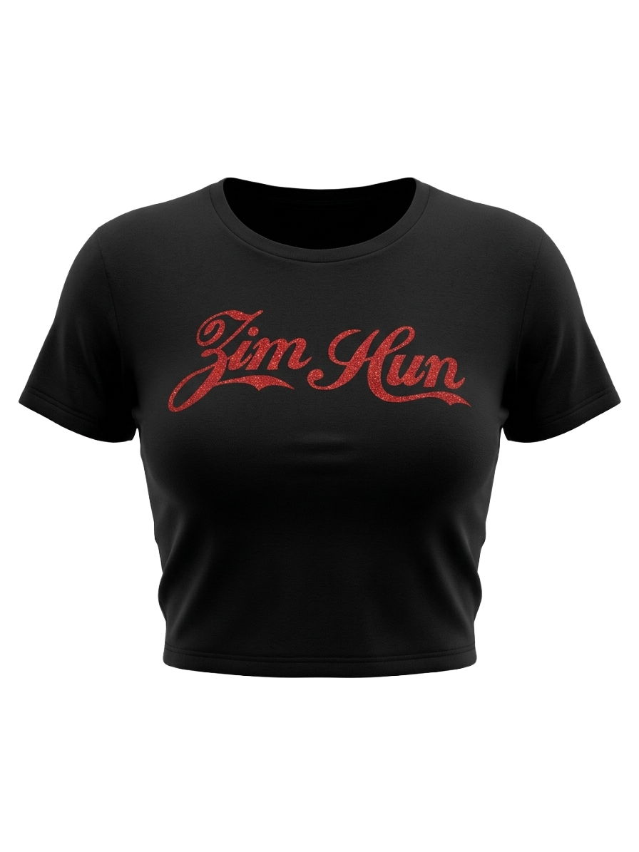 Zim Hun Crop Top red sparkly