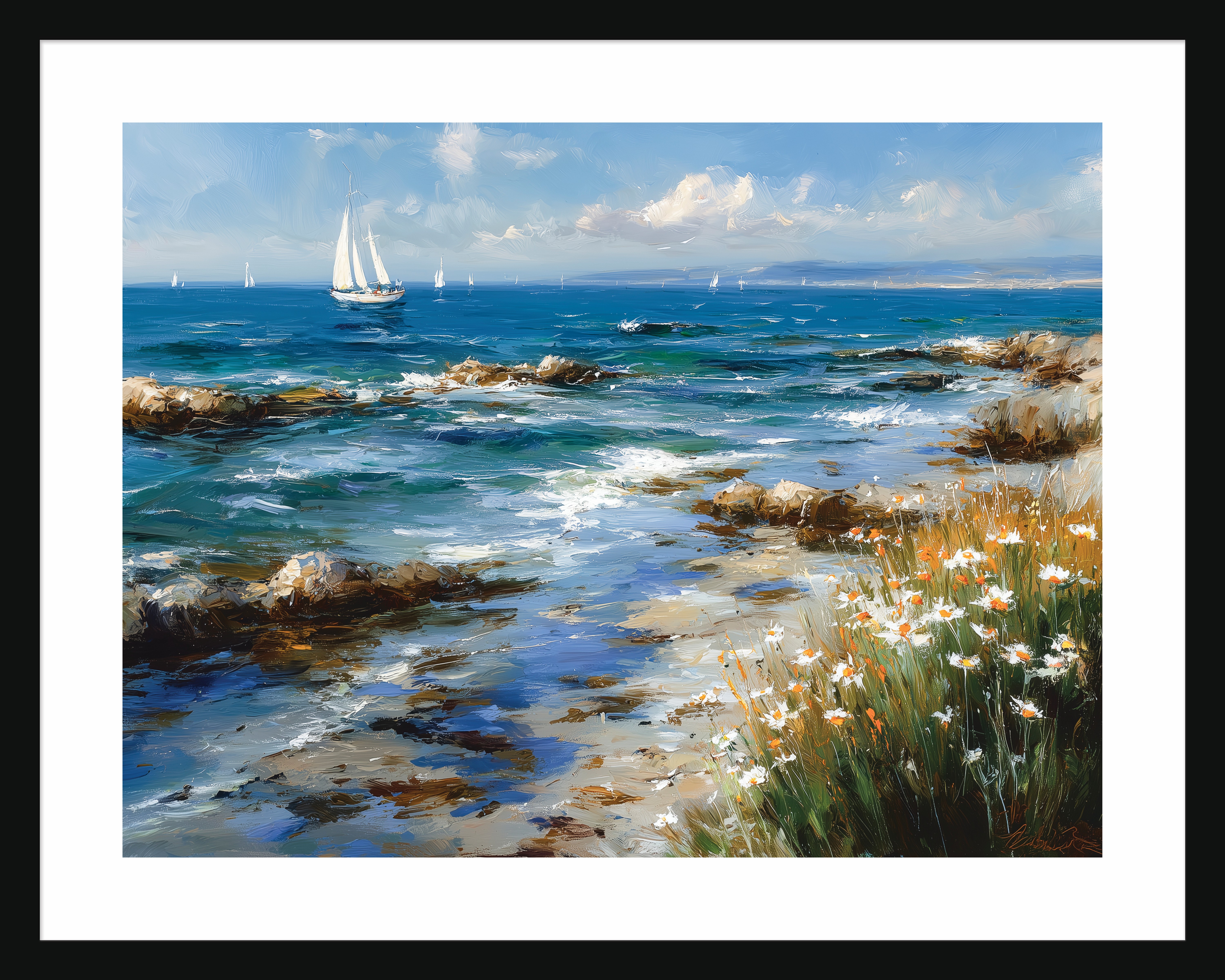 Cape Ann Coastline in Summer Art Print
