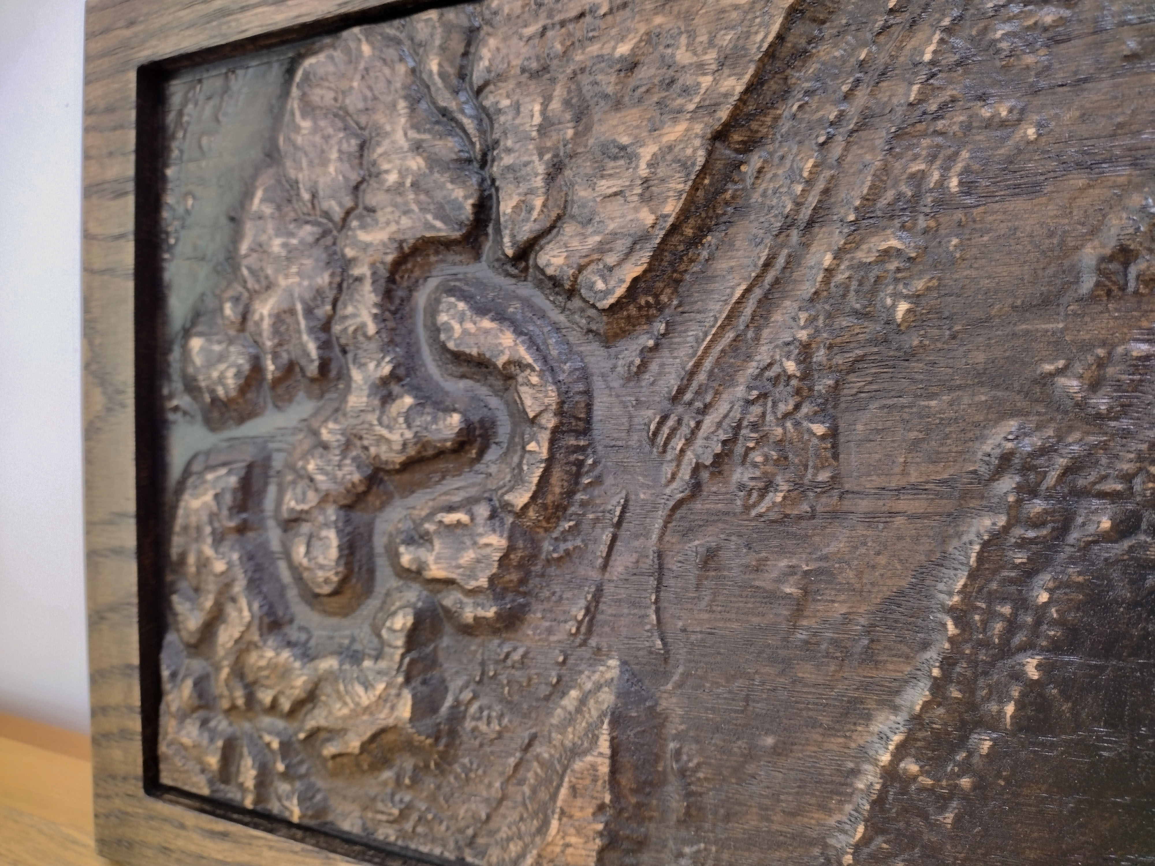 Chattanooga Valley Topographic Map - Burnished Patina
