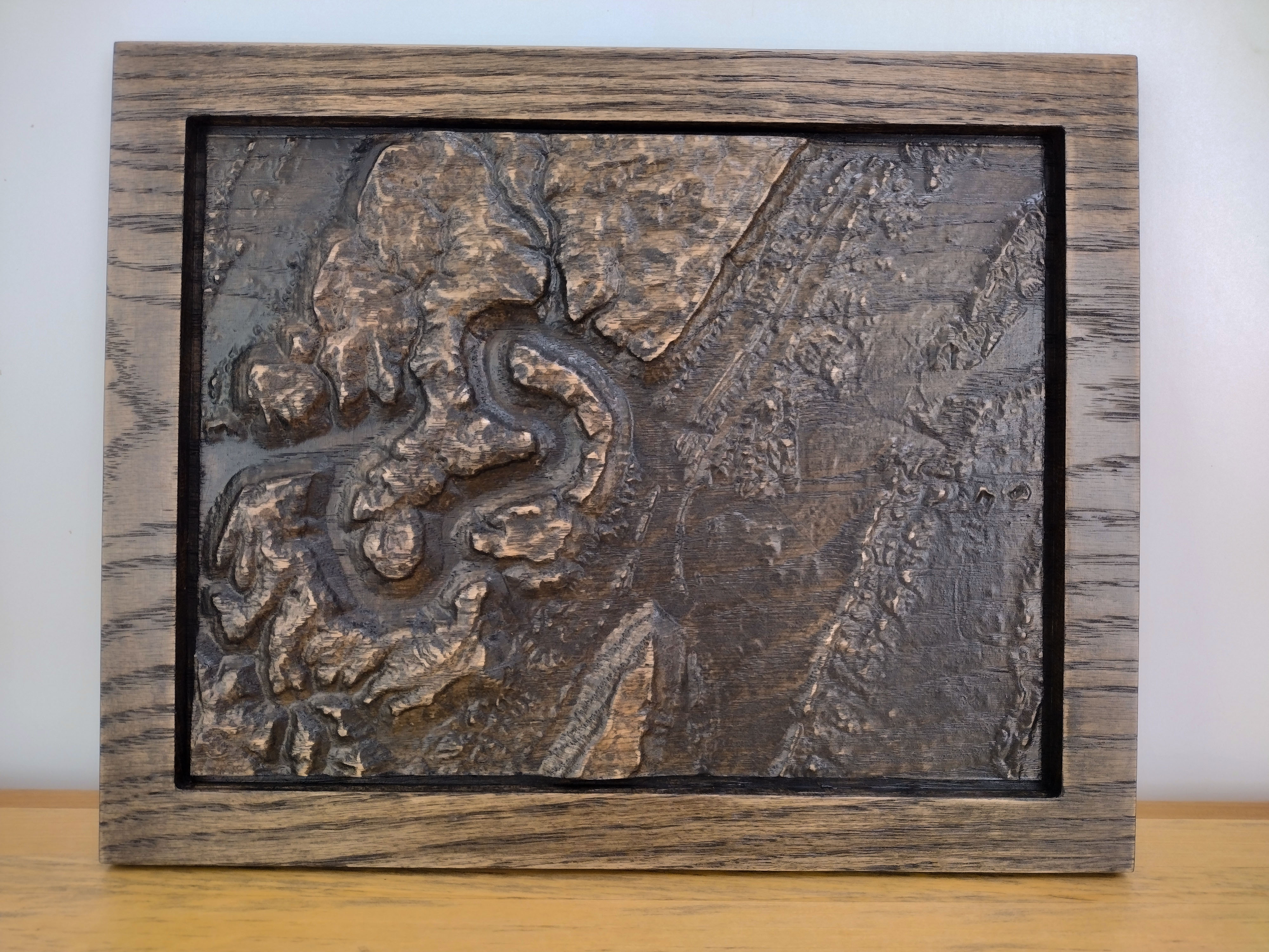 Chattanooga Valley Topographic Map - Burnished Patina