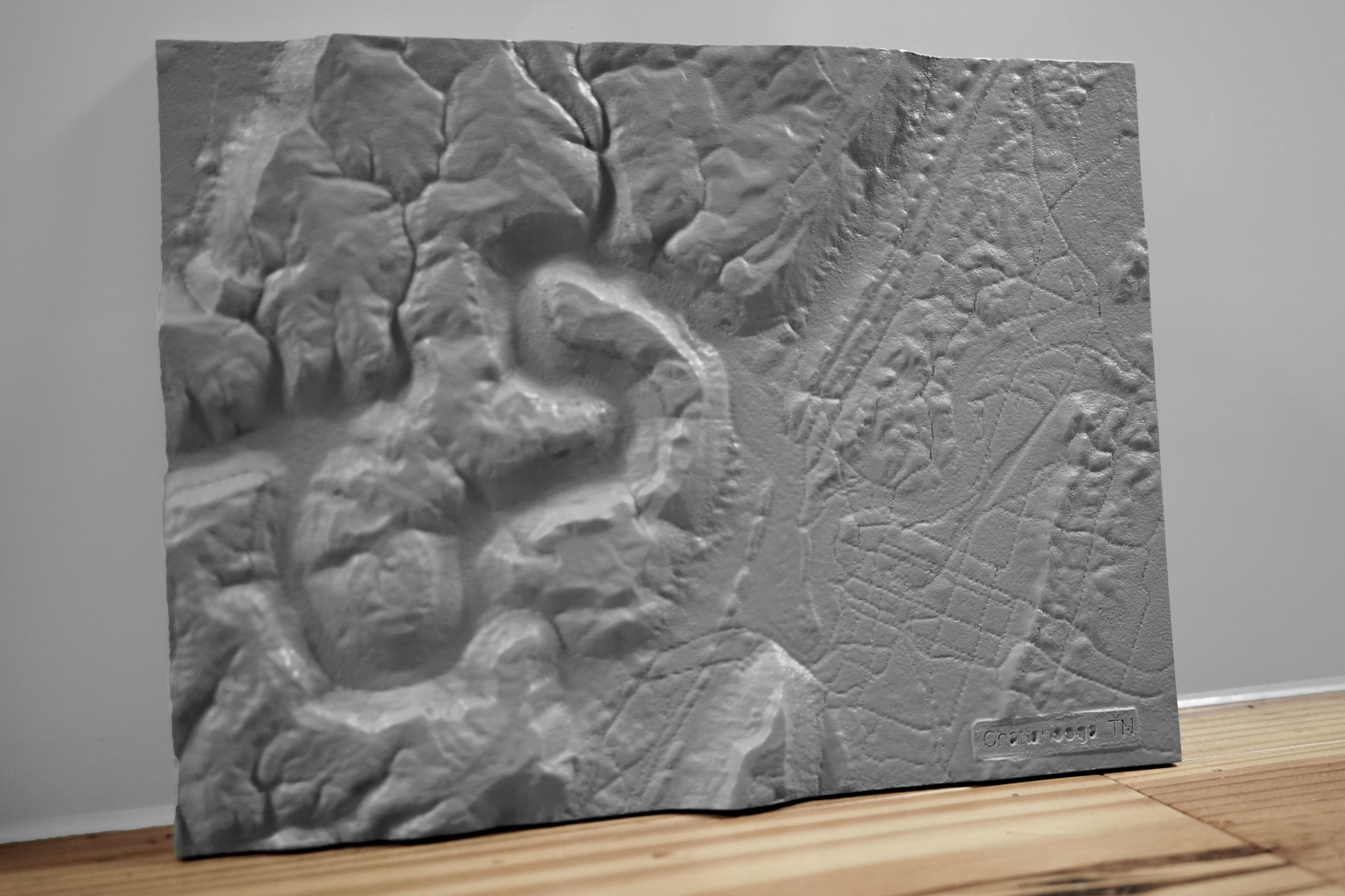 Chattanooga Valley Topographic Map - Slate Grey
