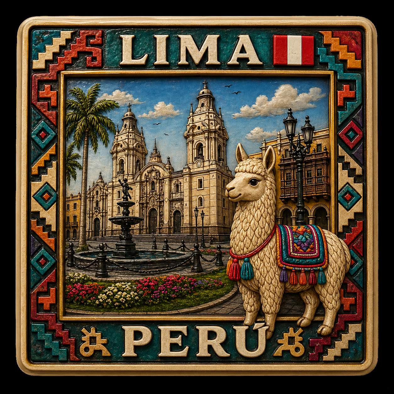 Lima Peru Souvenir Magnet