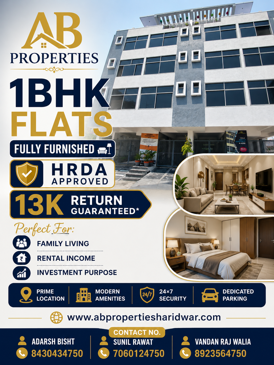 1 BHK FULLY FURNISHED FLAT FOR SALE