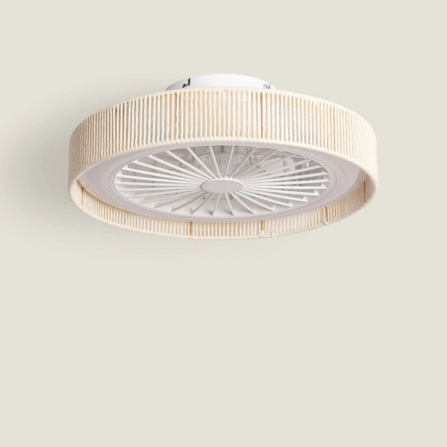 Ventilador Alma con Pantalla de Algodón y Luz LED con mando a distancia