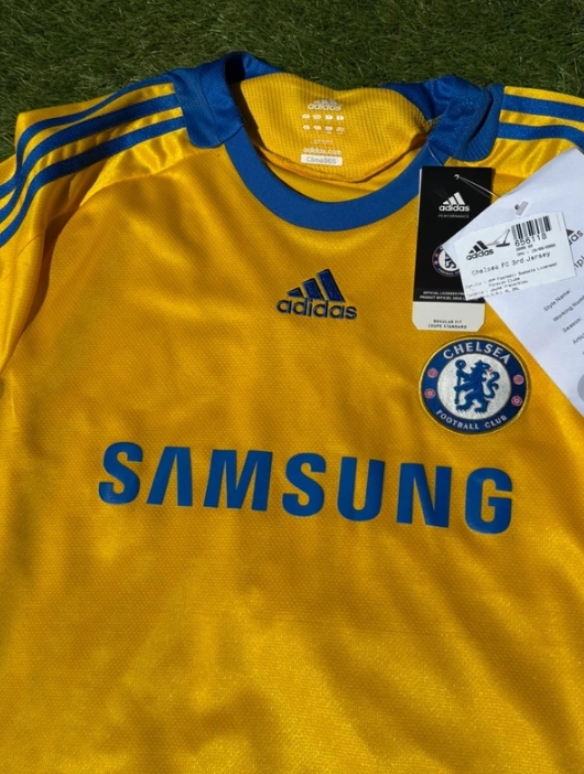 Maillot Chelsea 2008/09 Domicile Jaune Samsung - Adidas - Neuf avec étiquettes