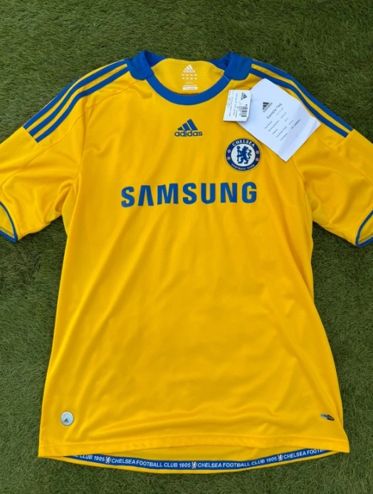 Maillot Chelsea 2008/09 Domicile Jaune Samsung - Adidas - Neuf avec étiquettes