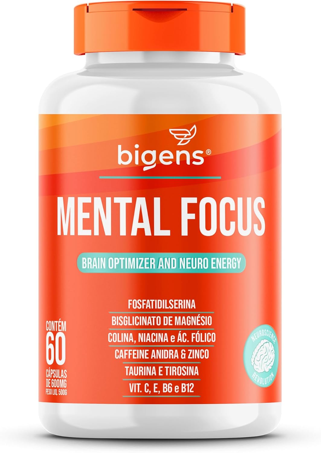 Mental Focus, Bigens, 60 cápsulas