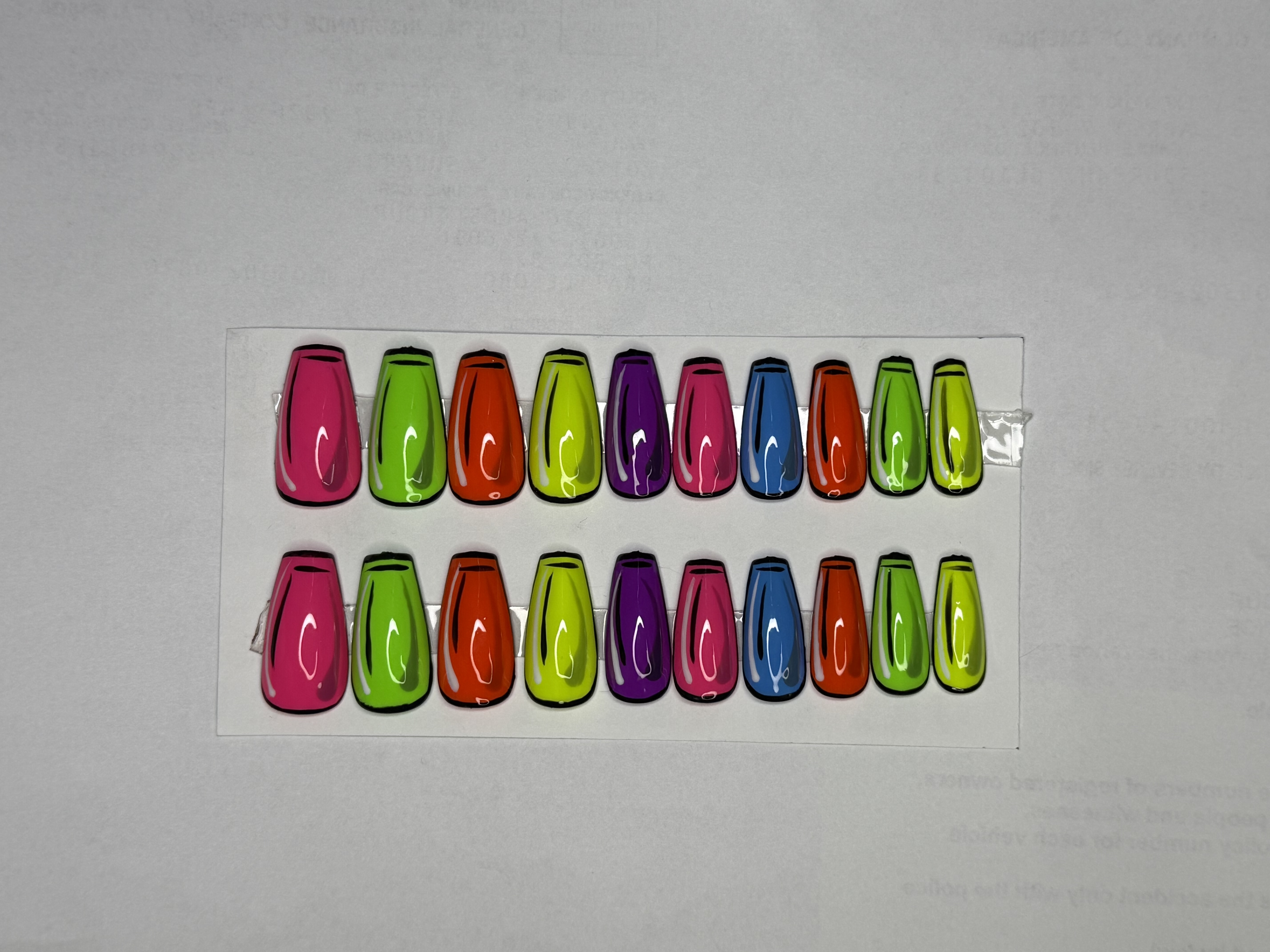 Colorful Nail Art Tips Set