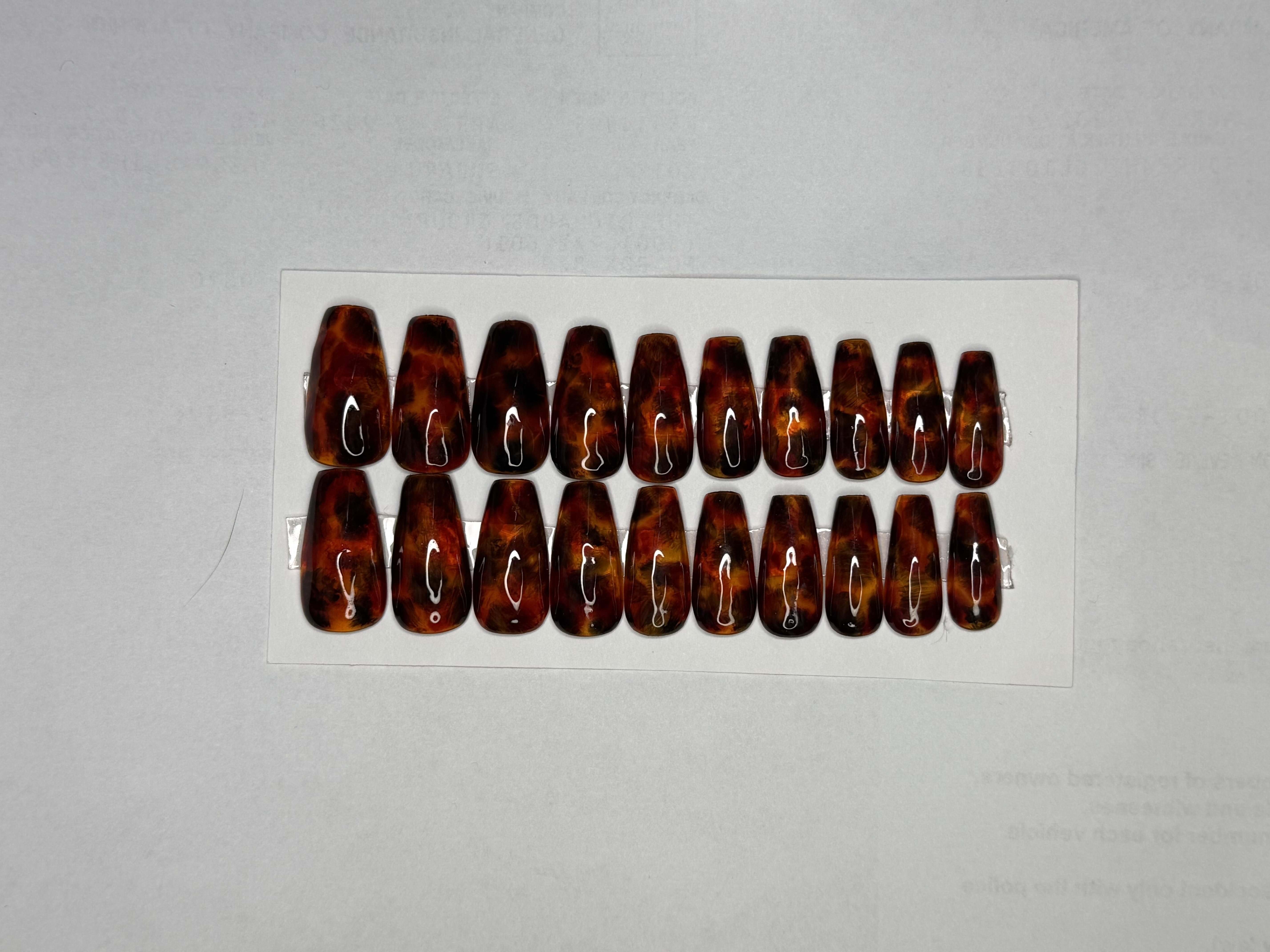 Tortoise Shell Press-On Nails