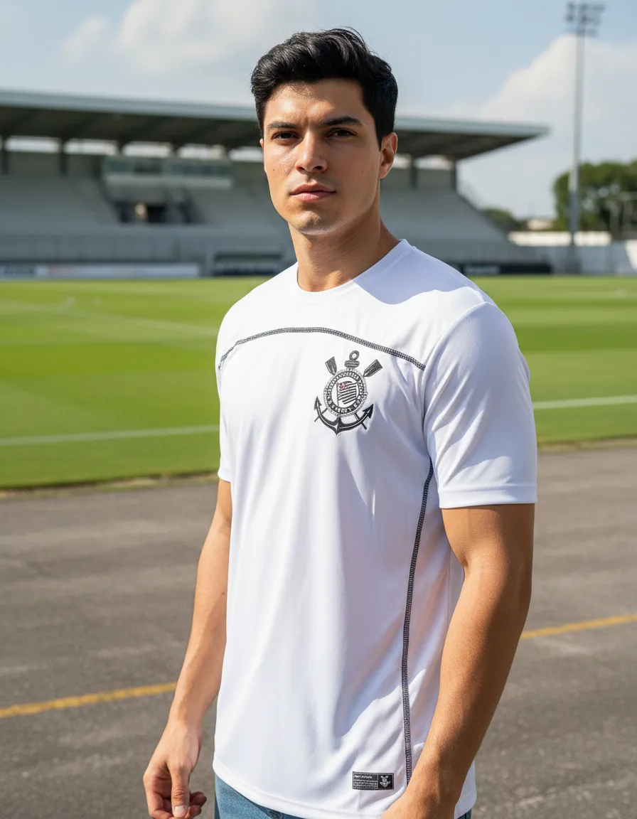 Camisa Do Corinthians Alternativa 2026 Masculina Branca