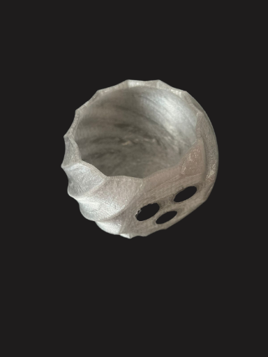 Mini Matero de Nevera Espiral Plateado 3D