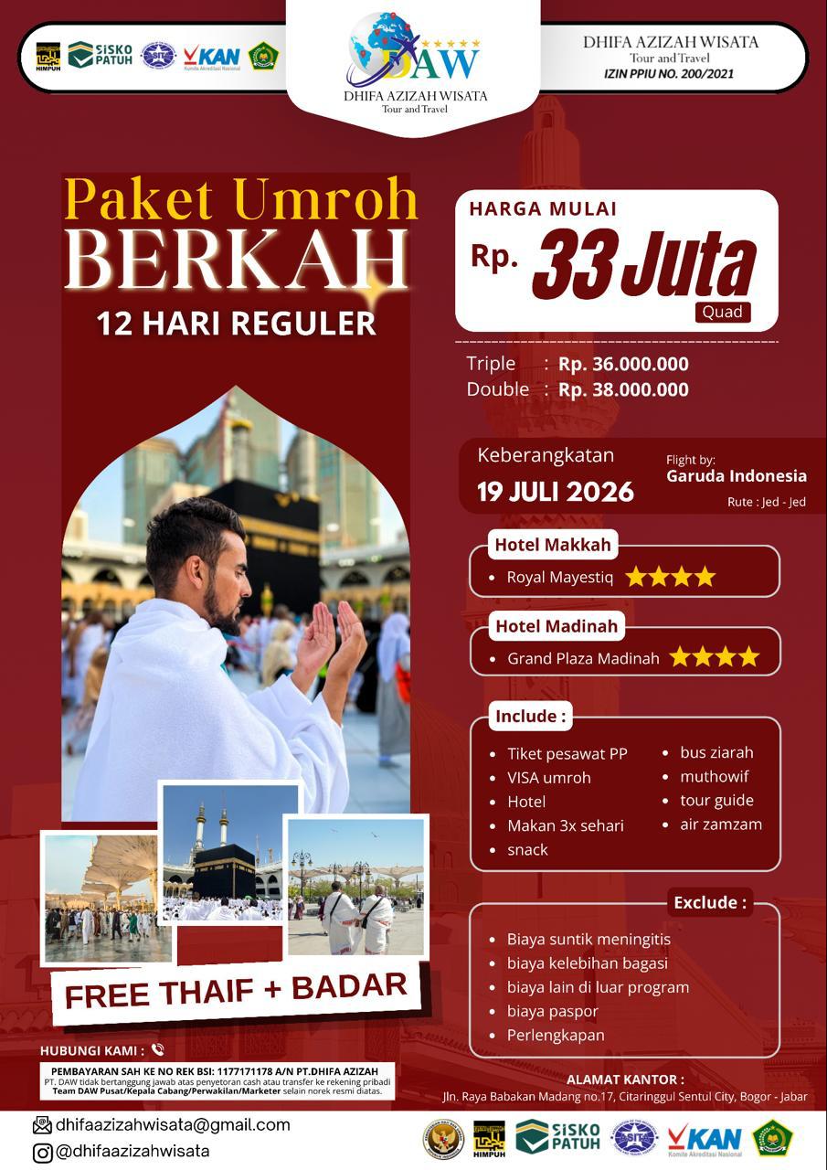 Paket Umroh Berkah