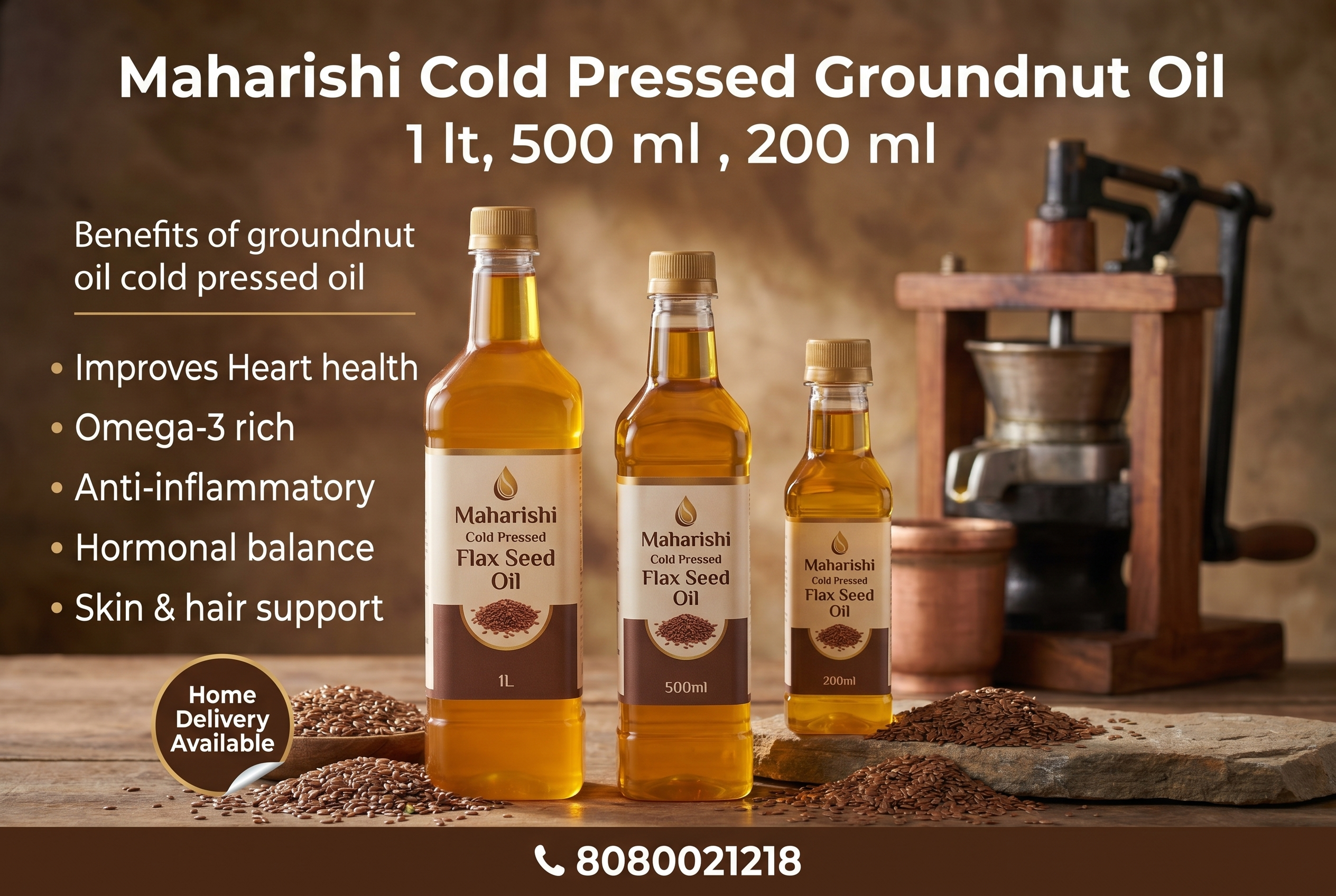 Maharishi Cold Pressed Groundnut Oil