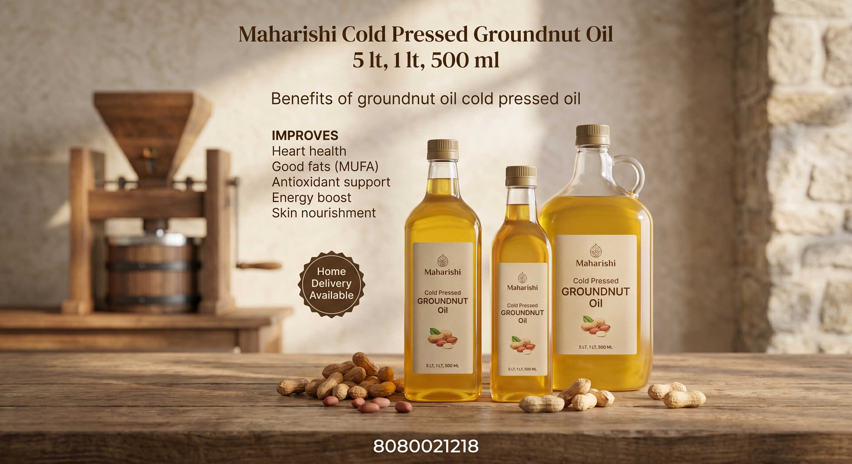 Maharishi Cold Pressed Groundnut Oil
