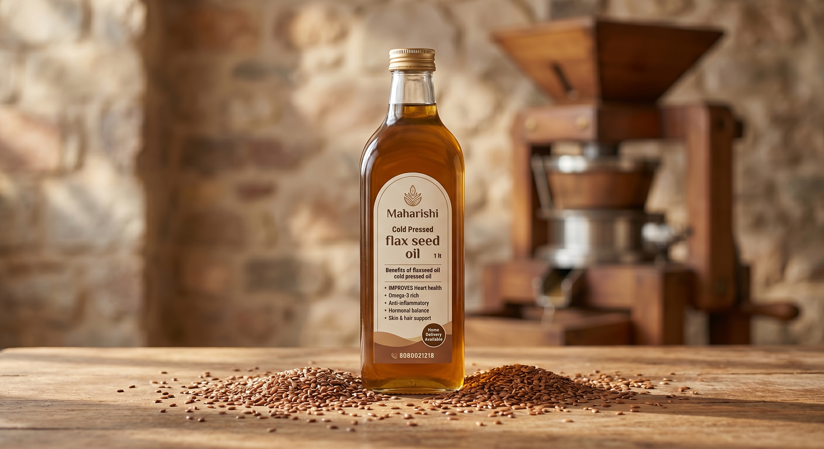Maharishi Cold-Pressed Flax Seed Oil 