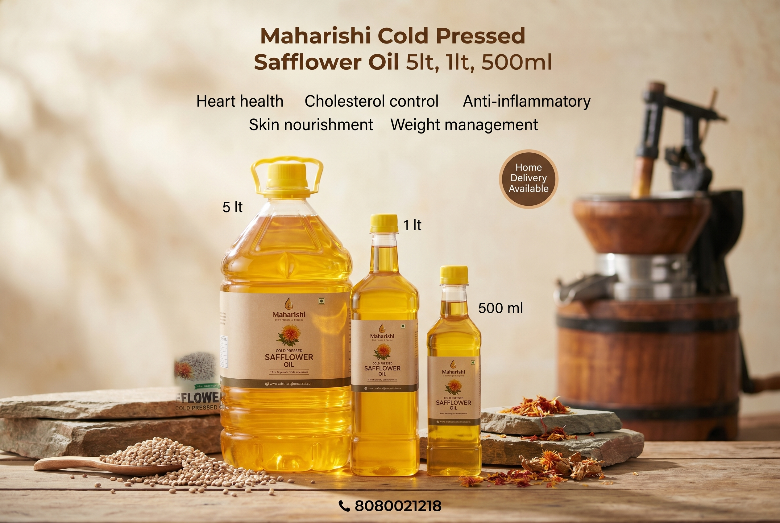 Maharishi Cold Pressed Safflower Oil